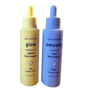 Spa Scentials Glow & Smooth Vitamin C & Retinol Face /Body Oil Day & Night Serum